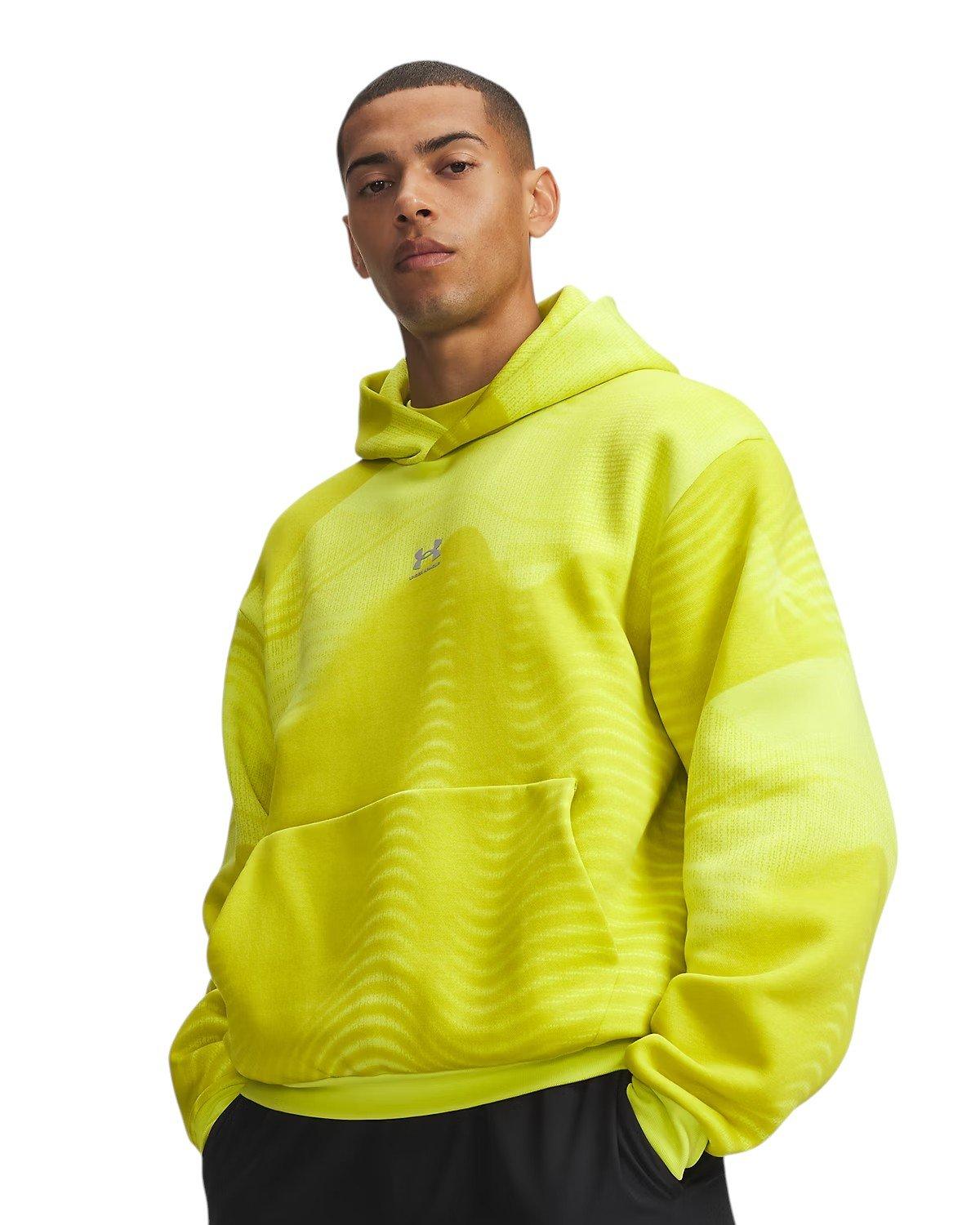 Under Armour Men's Icon Fleece Printed Hoodie - Yellow - YELLOW